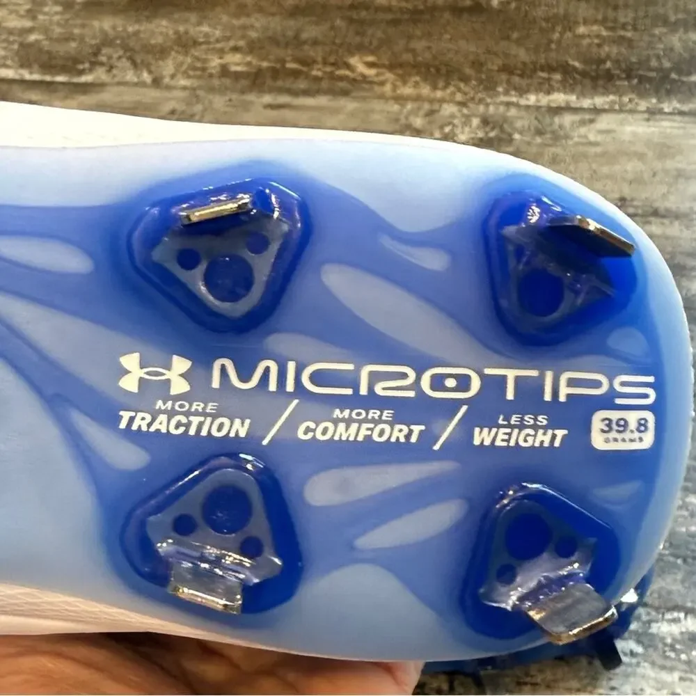 Under Armour Cleats Womens Size 10.5 Blue White Glyde‎ 2.0 MT 3026601-101 NEW